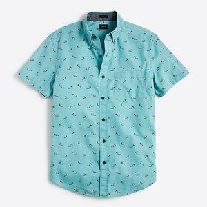 J Crew Men's Shirt Sleeve patterned button up